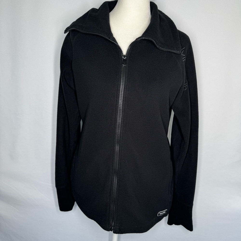 ❤️3/$30 Calvin Klein Performance Women's Full-Zip Fleece Jacket Black - Size M